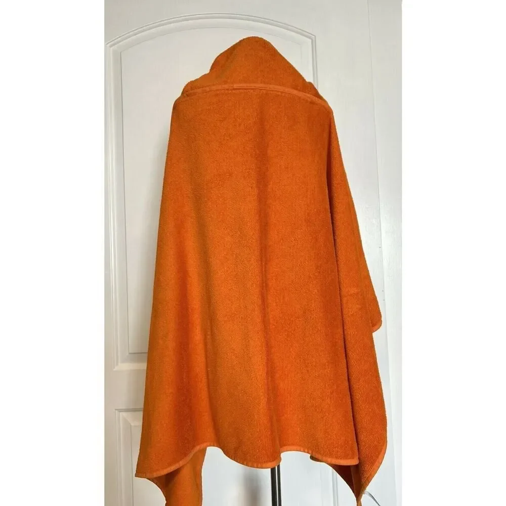 Hooded Towel Wrap Halloween Jack o Lantern Bath Pumpkin Kids Toddler Soft Plush
